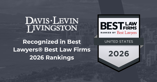 Davis Levin Livingston Recognized in Best Lawyers® Best Law Firms 2026 Rankings